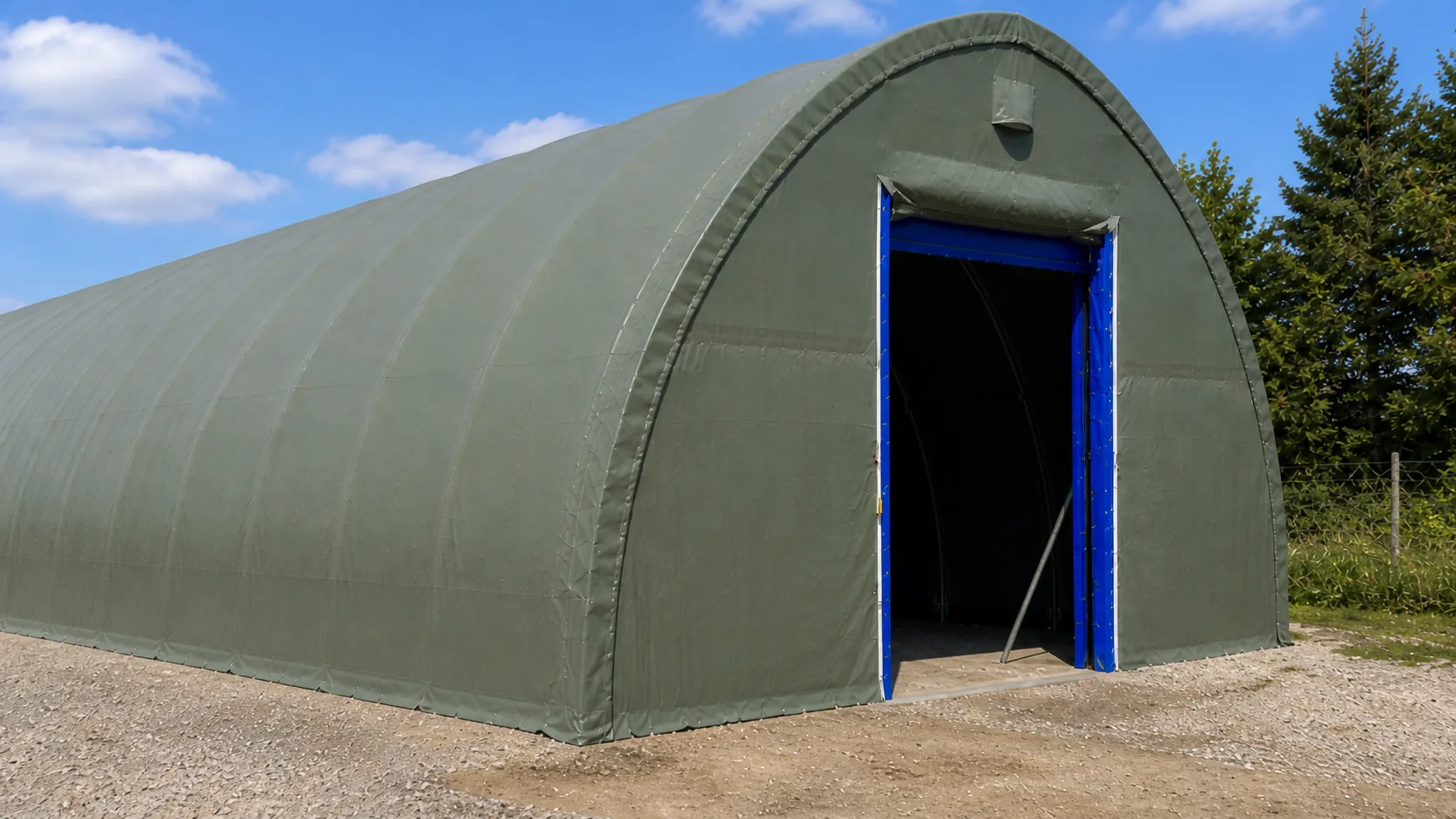 Arched Storage Tent 12.20 × 30 × 6.10 m