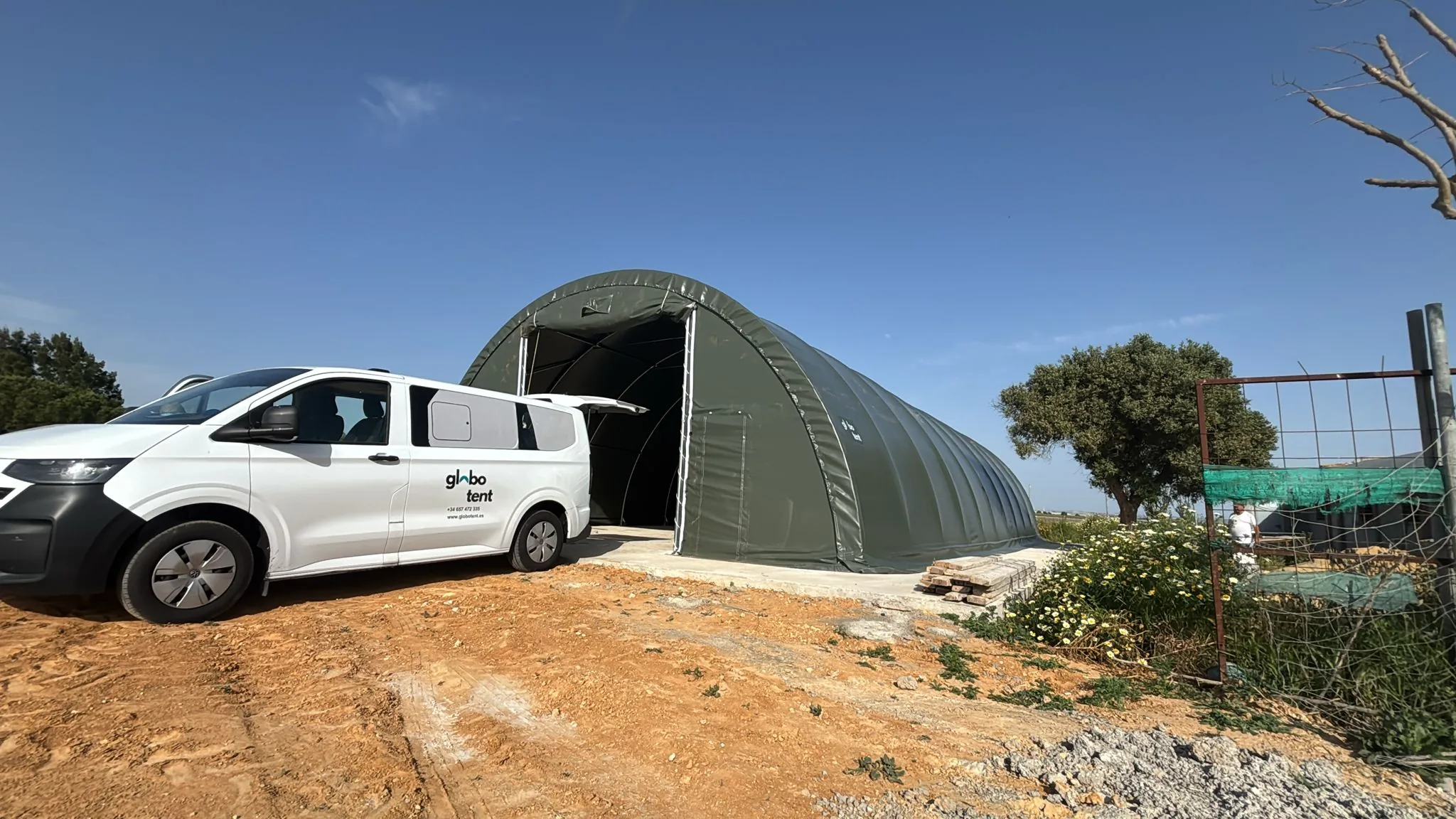 Arched Storage Tent 9.15 × 26 × 4.50 m